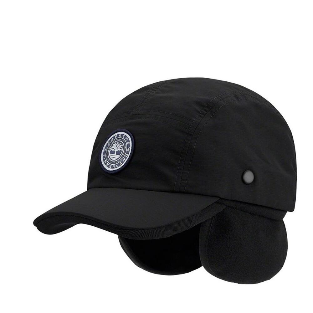 Supreme Timberland Black Earflap Baseball Hat Adjustable